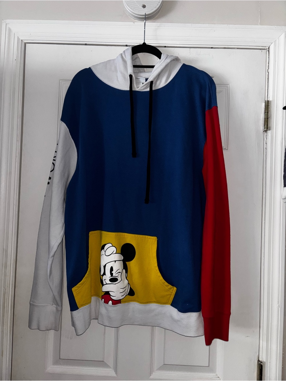 Disney Colorblock Mickey Hoodie in Blue, Red, White, Yellow